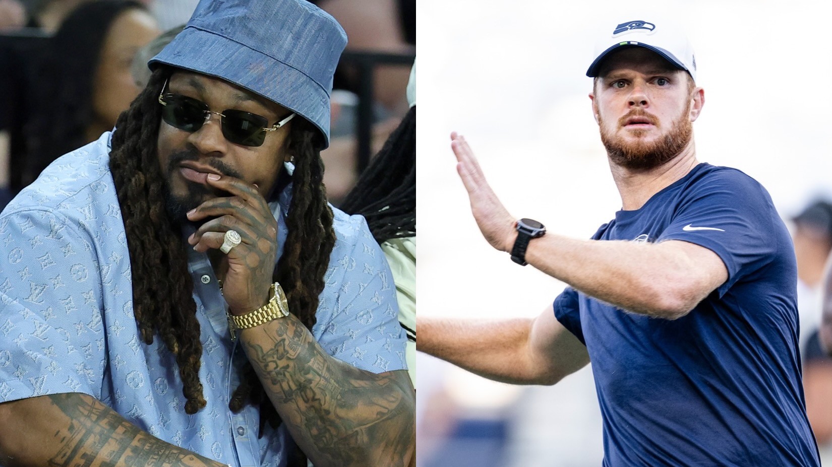 <div>Marshawn Lynch Tells New Seattle Seahawks QB Sam Darnold He Heard 'Gingers Is Black'</div>