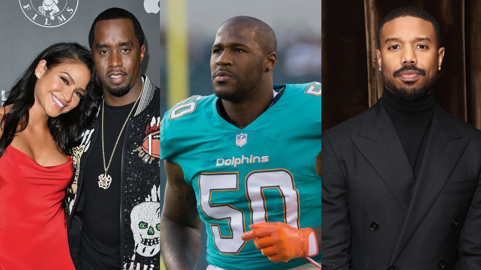 Cassie, Diddy, Andre Branch and Michael B. Jordan