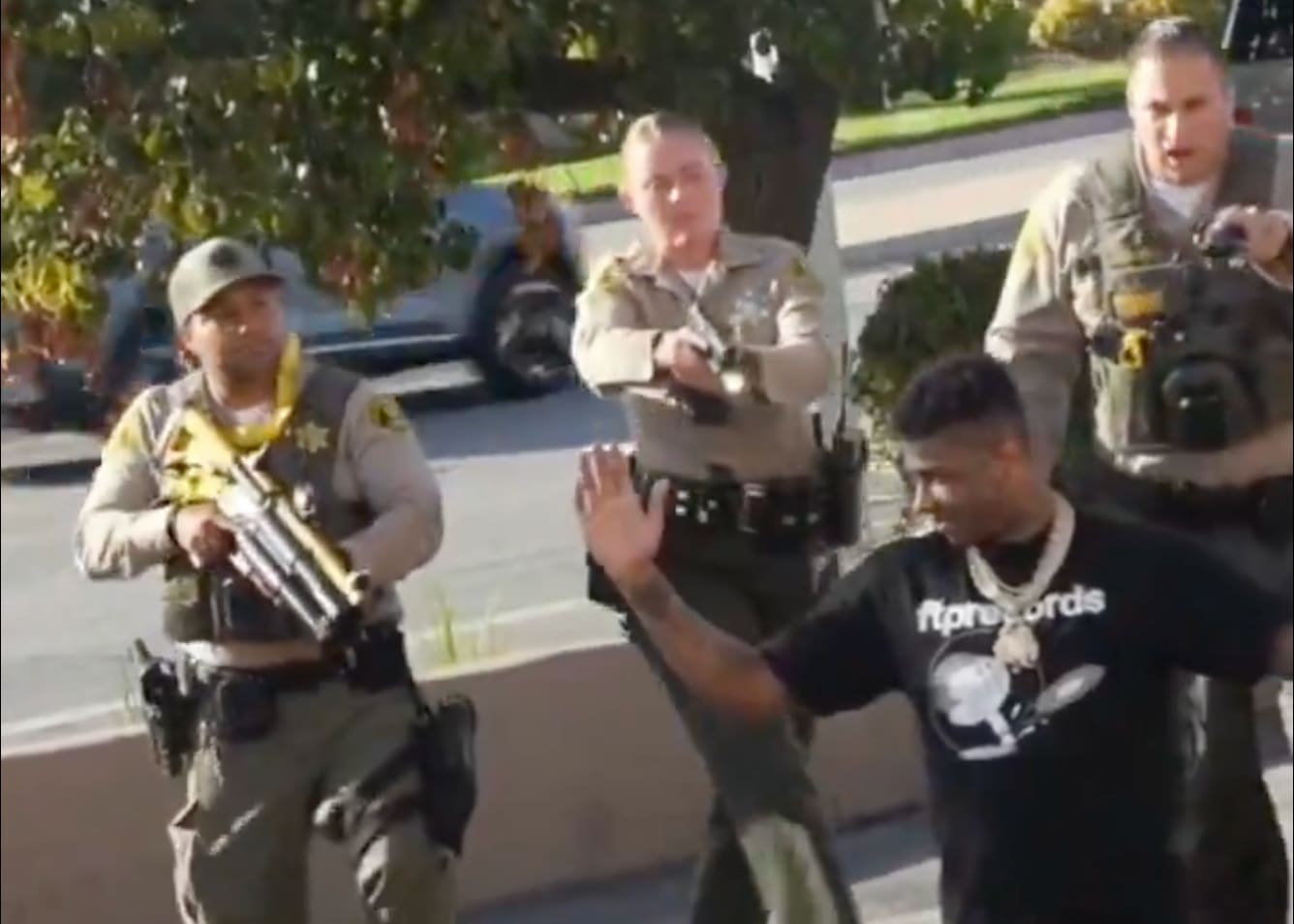 Blueface Detained at Gunpoint Mid-Stream in Apparent Swatting at His Restaurant