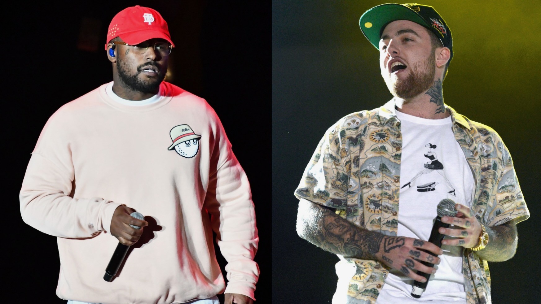 (L-R) Schoolboy Q and Mac Miller.