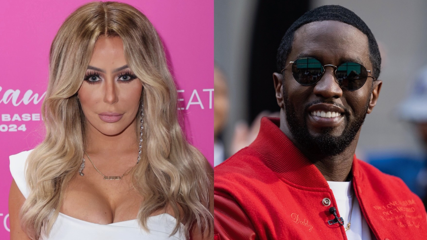 (L-R) Aubrey O'Day and Diddy.