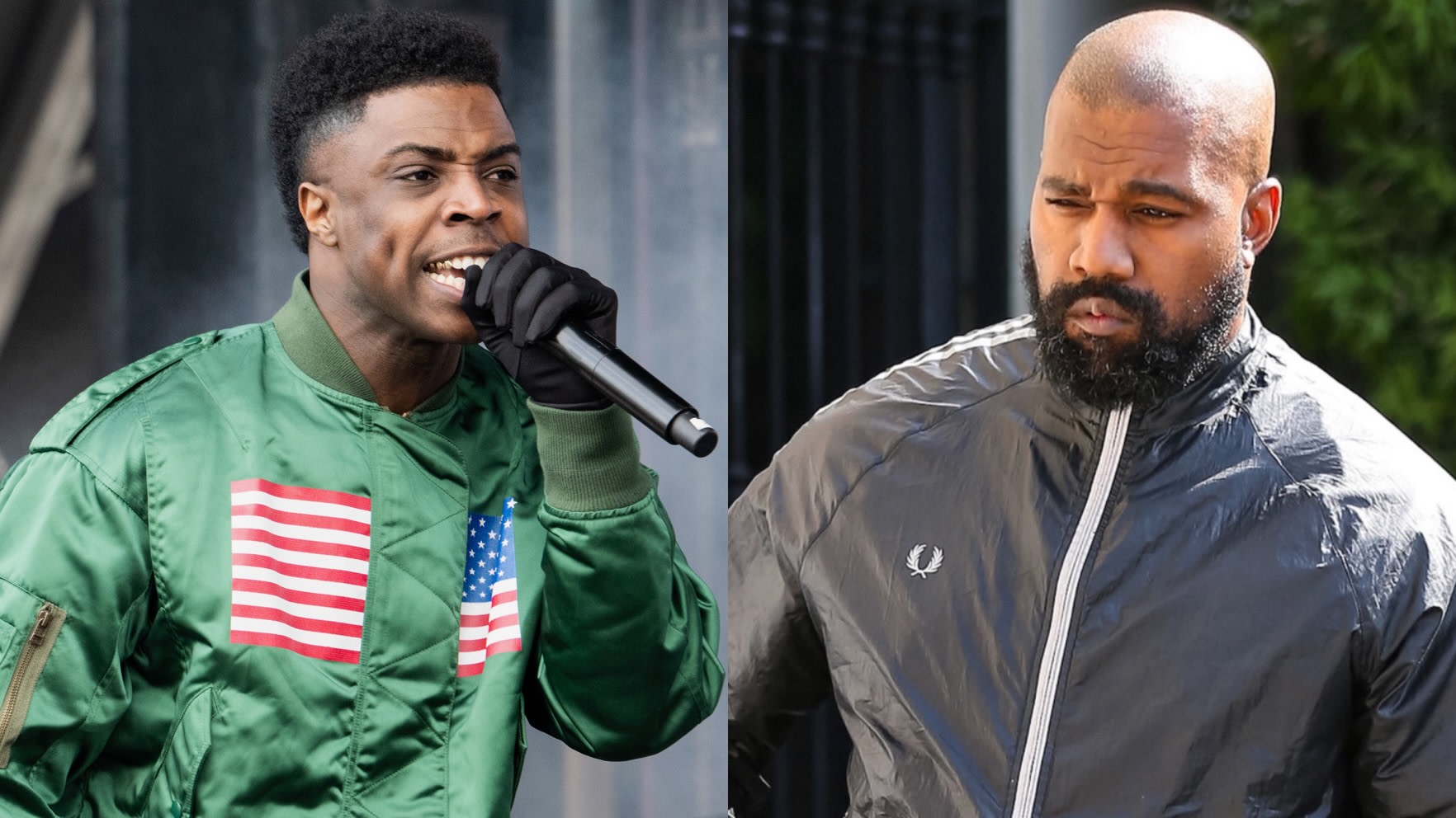 (L-R) Digital Nas and Kanye West.