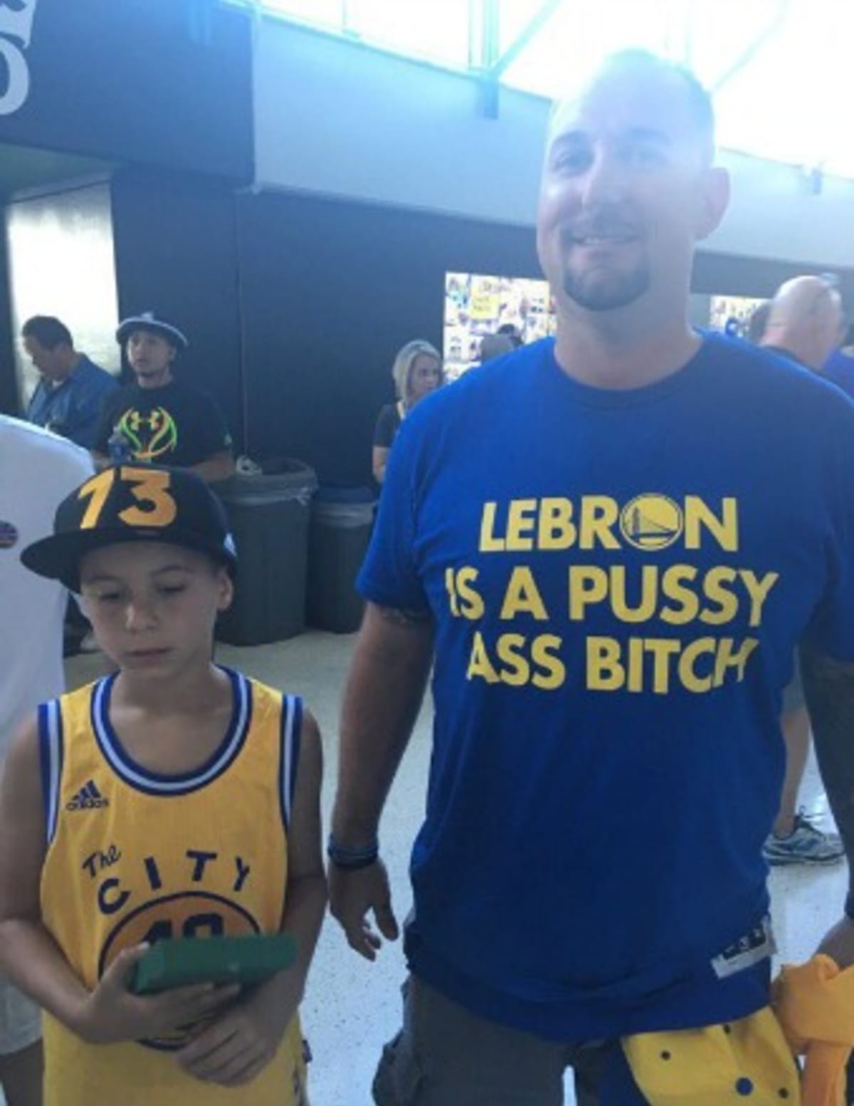 Warriors Fan Wearing LeBron Is A Psy A