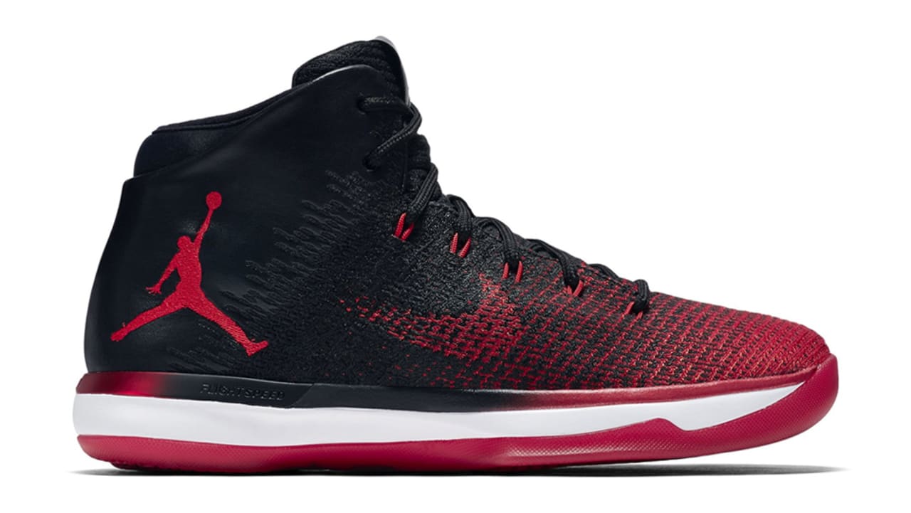 black and red jordan basketball shoes