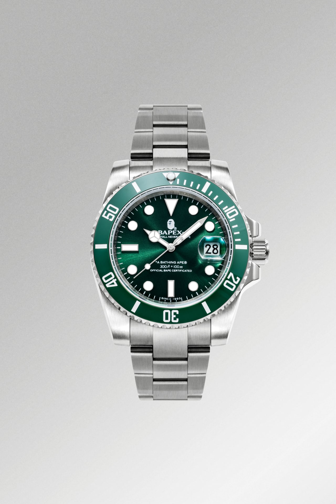 Womens Accessories Watches A Bathing Ape Type 1 Bapex in Green Black 
