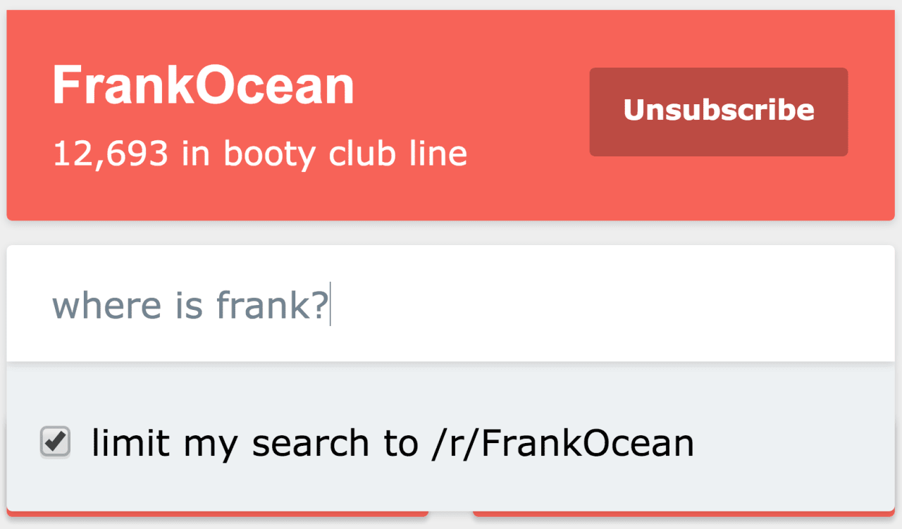 What It S Like Running Frank Ocean S Subreddit Complex