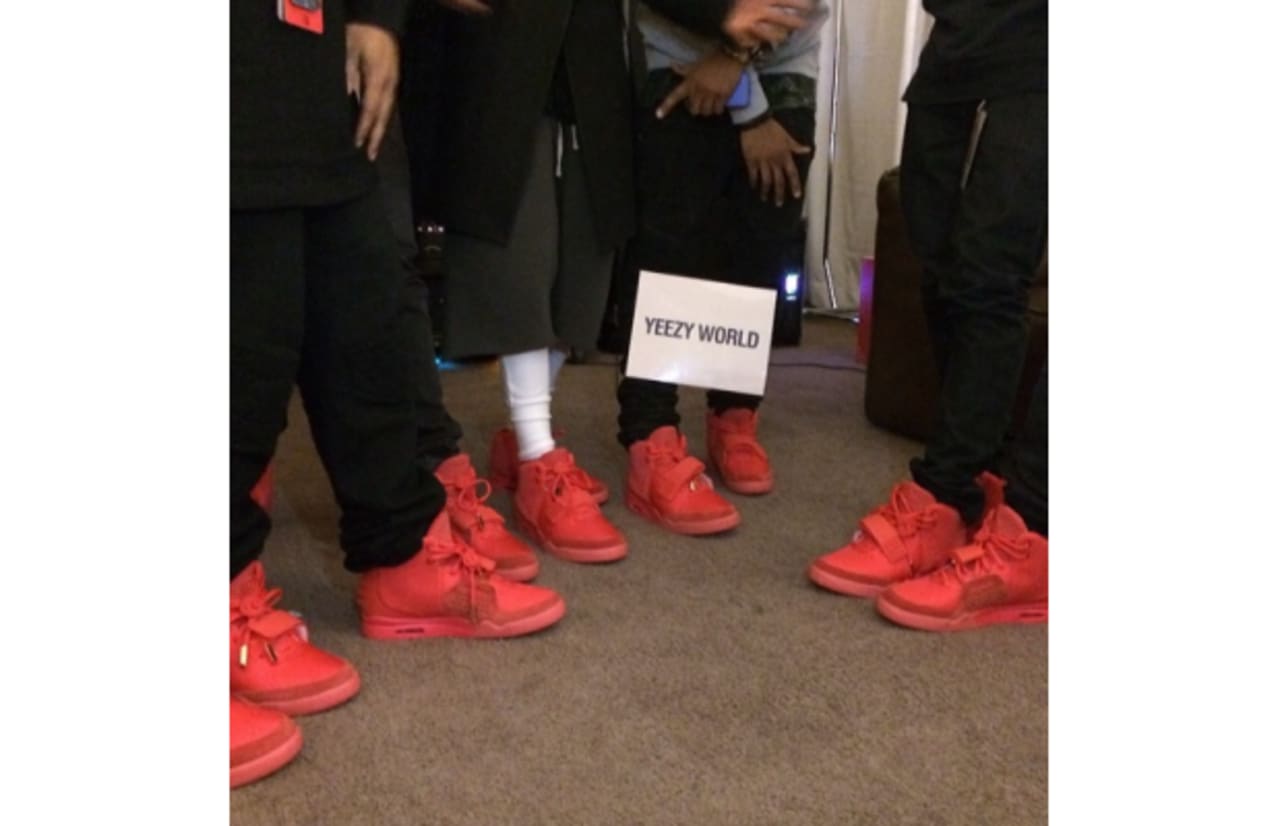 yeezy red october pictures
