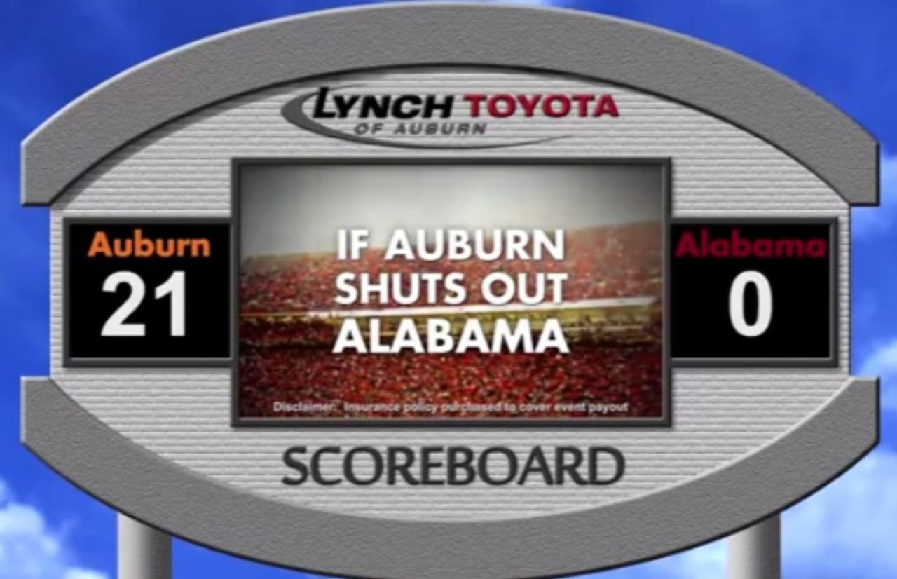 Lynch Toyota Auburn >> Toyota Dealership Will Give Away Cars If Auburn Shuts Out Alabama In The Iron Bowl Video Lynch Toyota Auburn >> Toyota Dealership Will Give Away Cars If Auburn Shuts Out Alabama In The Iron Bowl Video