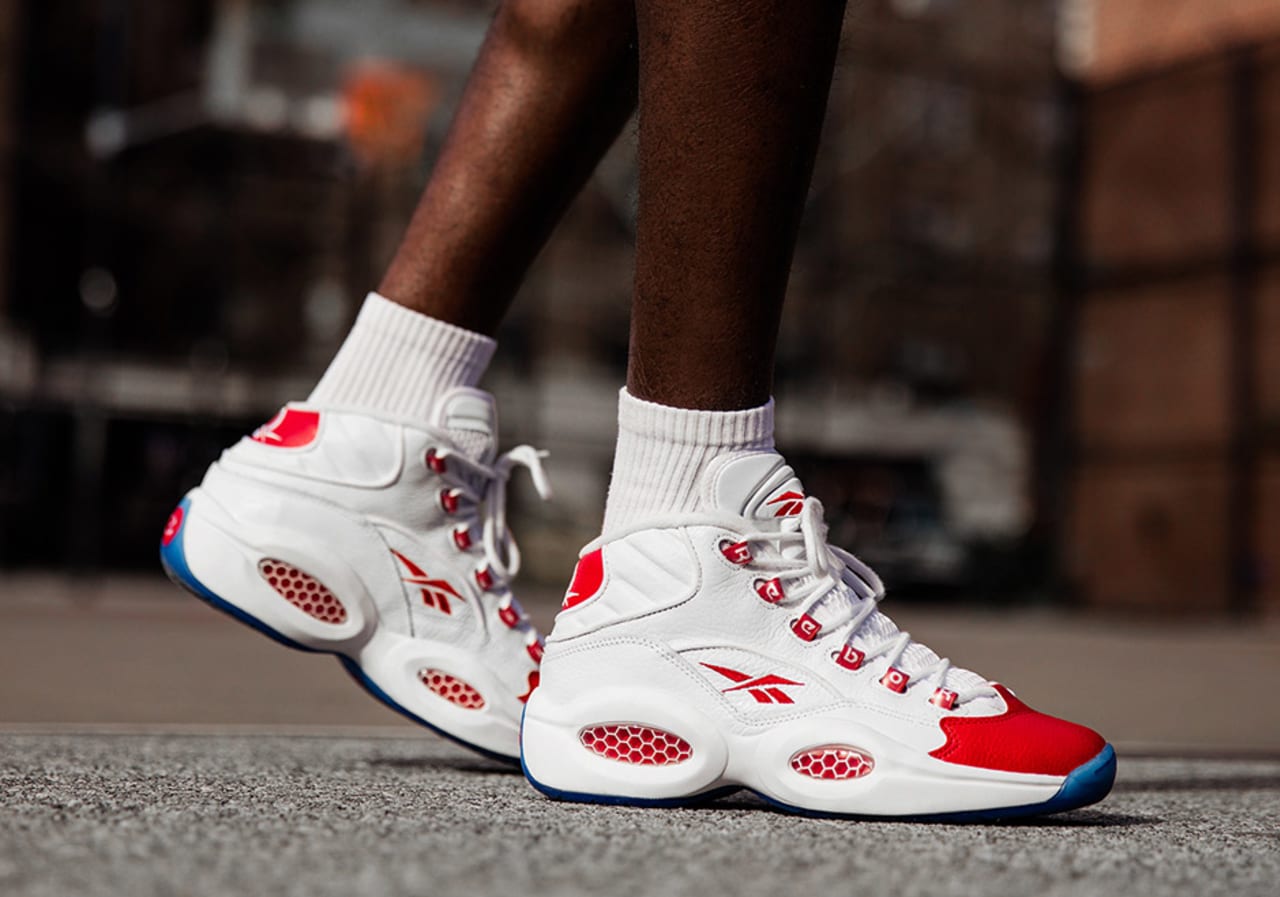 All red reebok questions for sale clearance