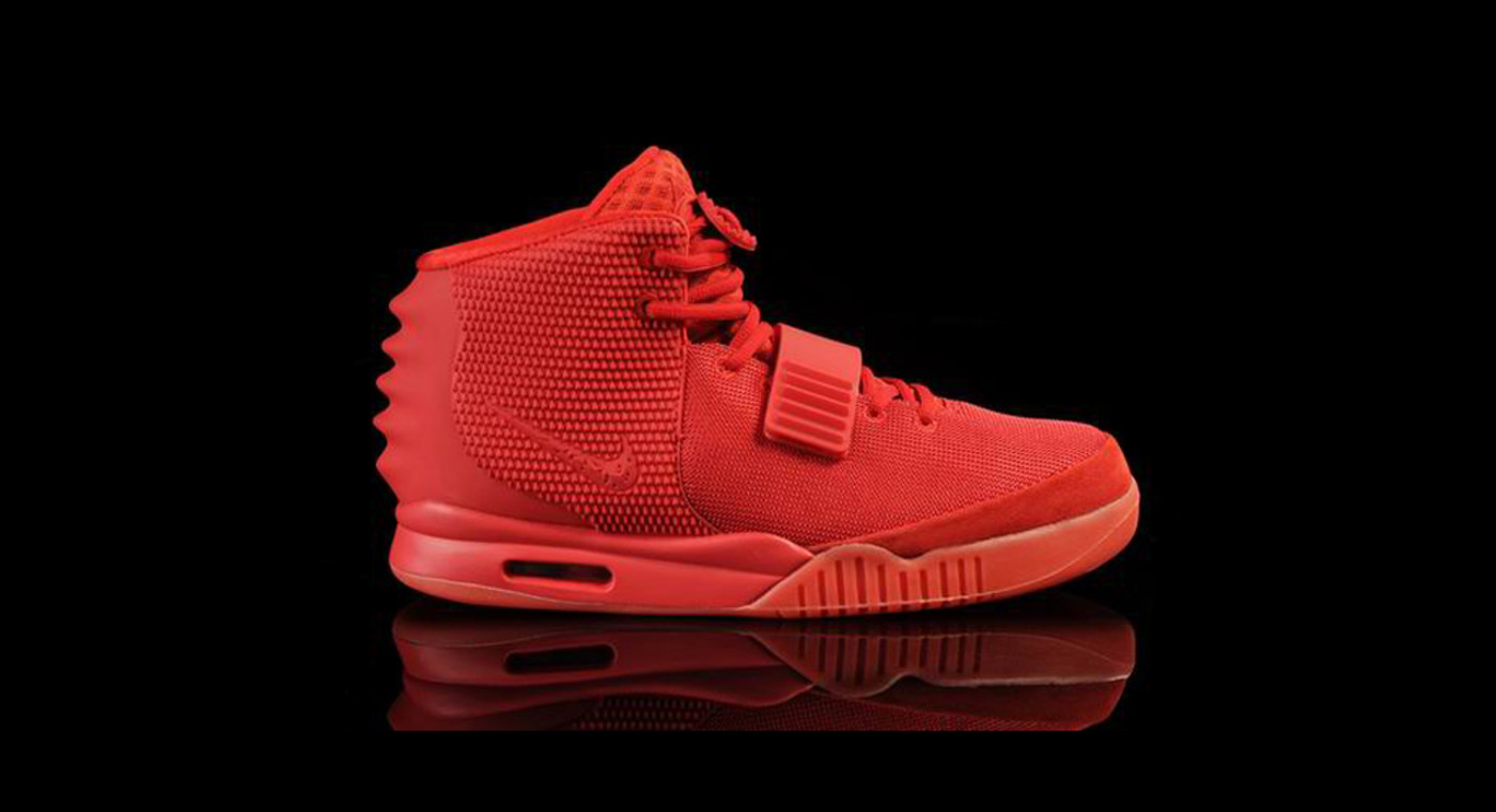 red october yeezy on feet