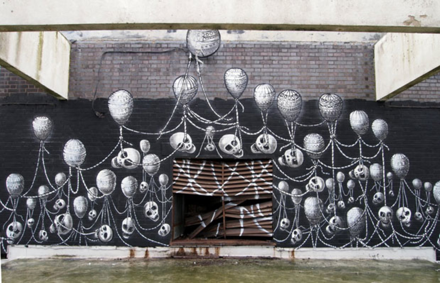 Phlegm High Above Sheffield Mural Complex