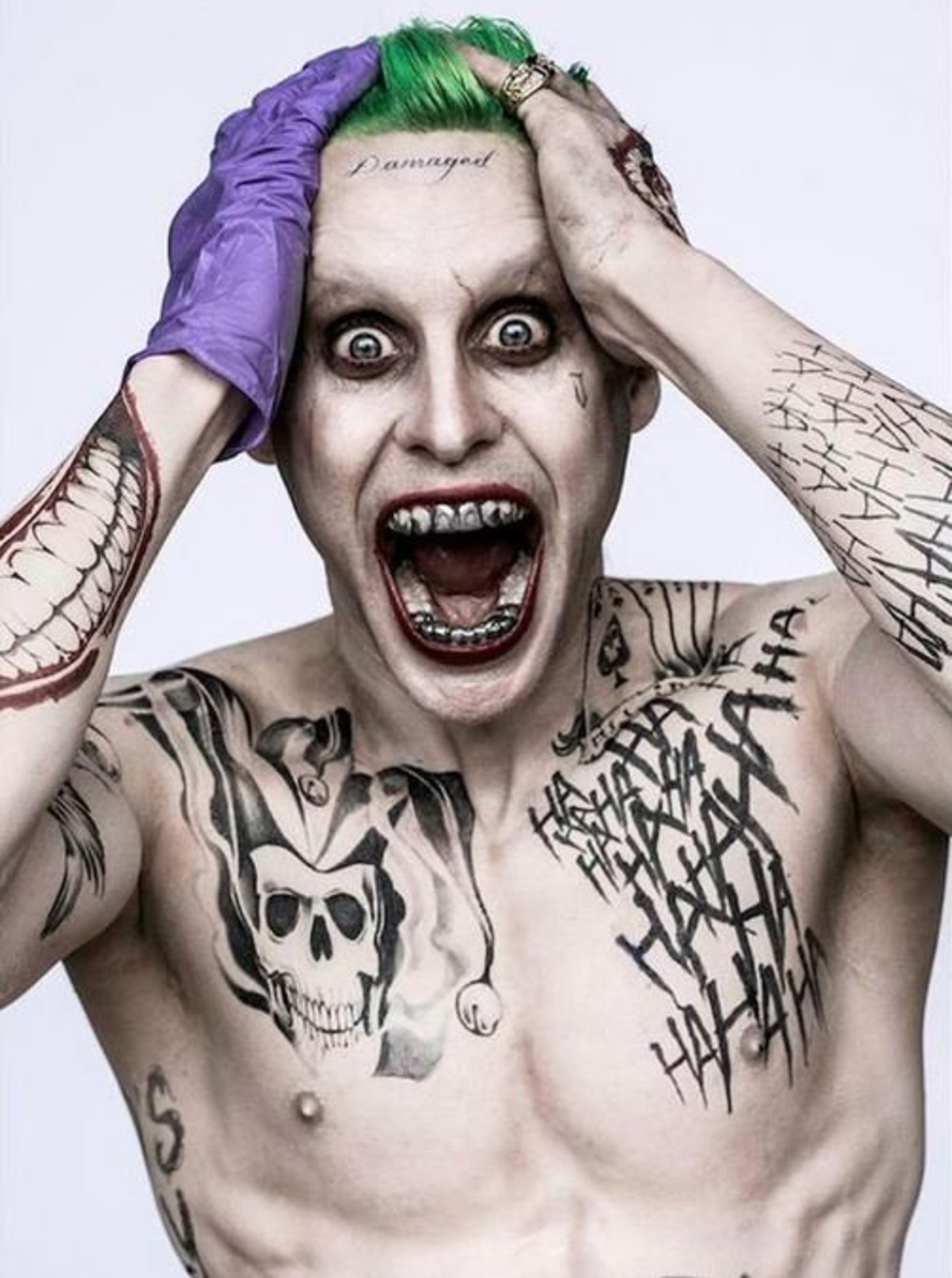 Apparently There Are Hidden Messages In The Joker S Tattoos In Suicide Squad Complex Uk