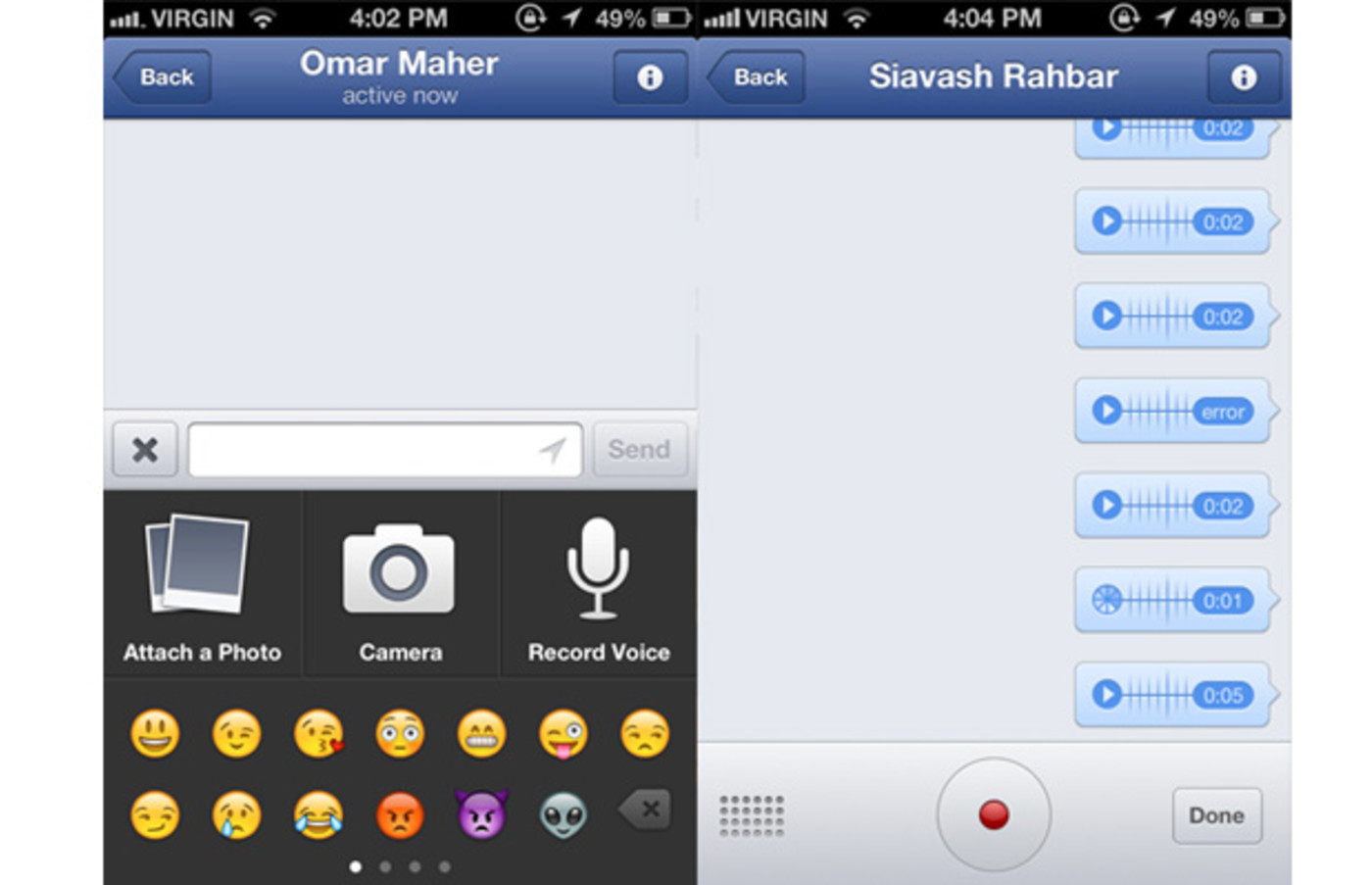 record voice message facebook messenger on mac