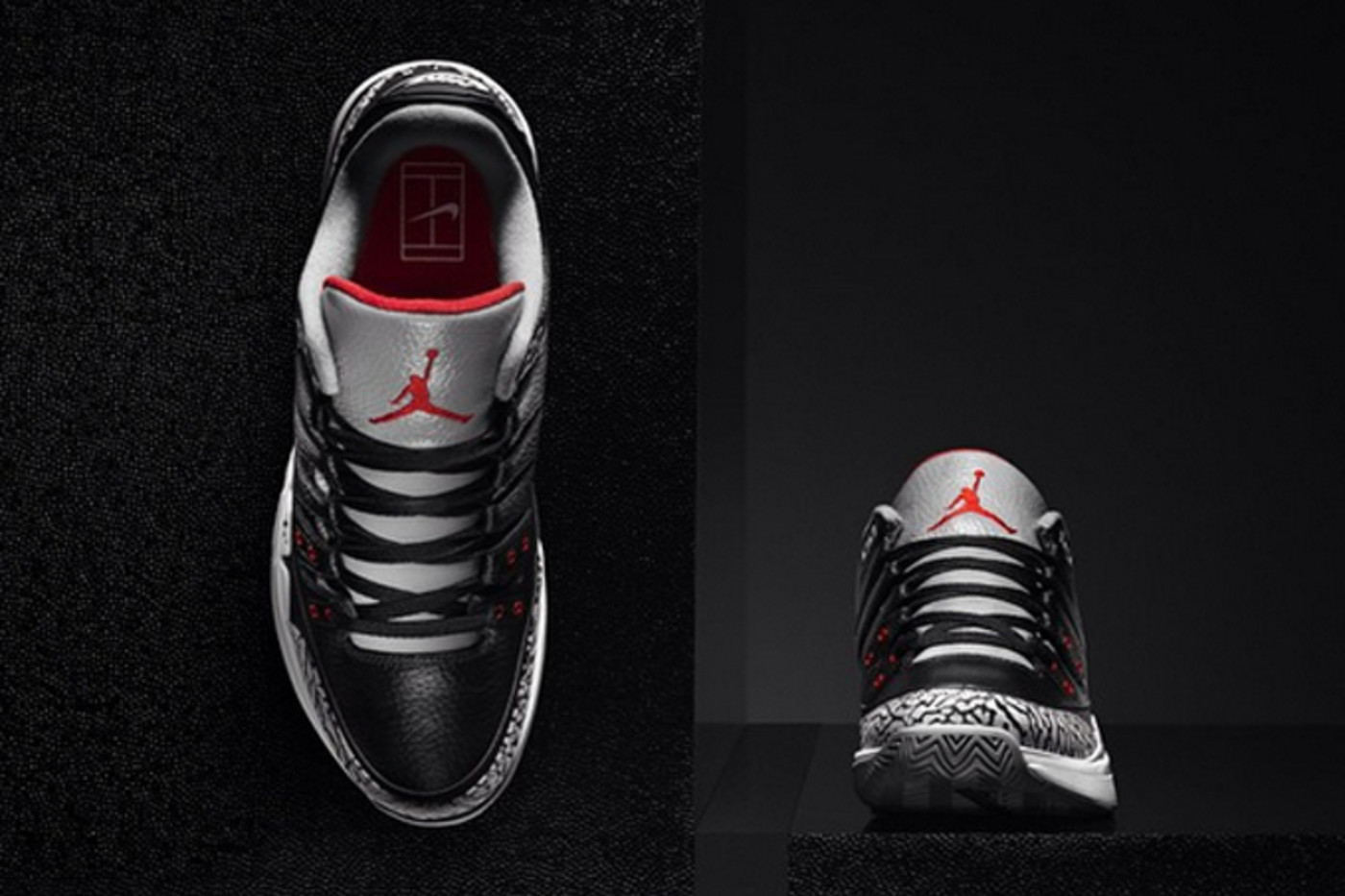 nike zoom vapor aj3 black cement