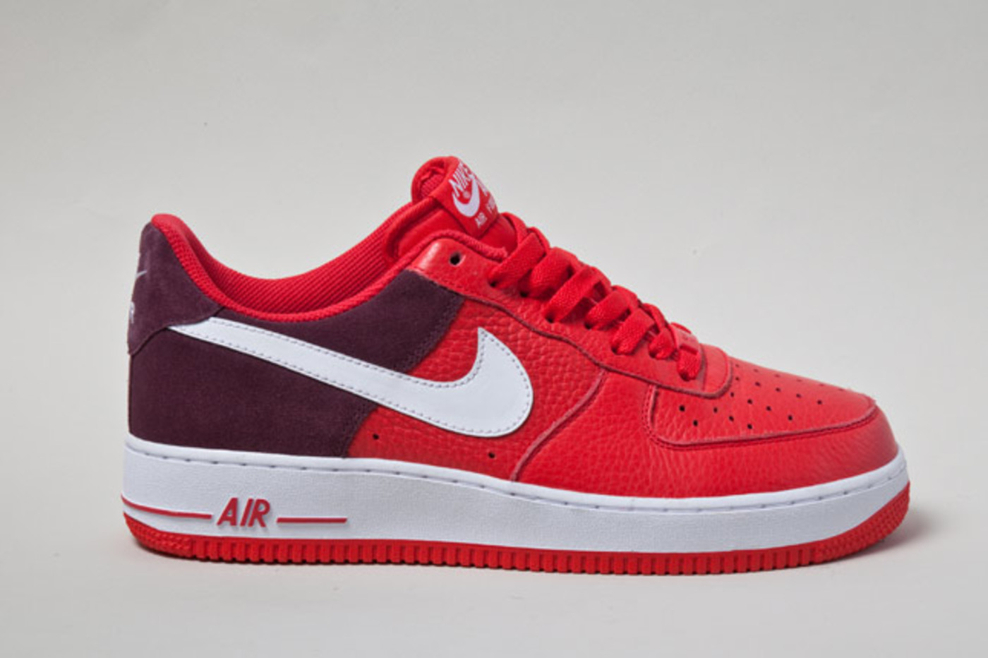 nike air force 1 low red suede