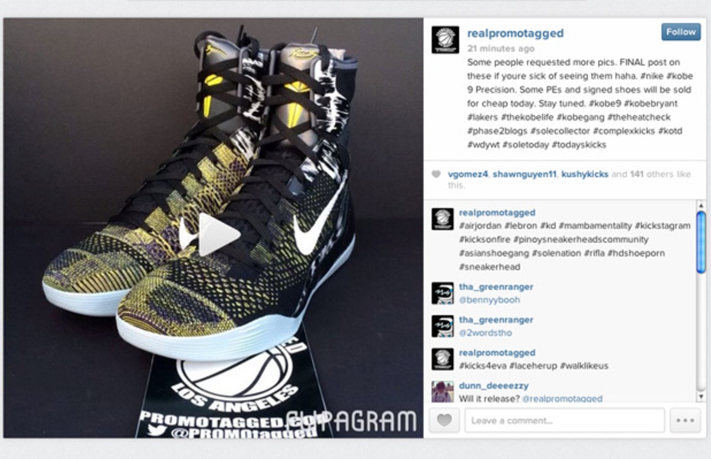 These Nike Kobe 9s Look Like a Piece of 