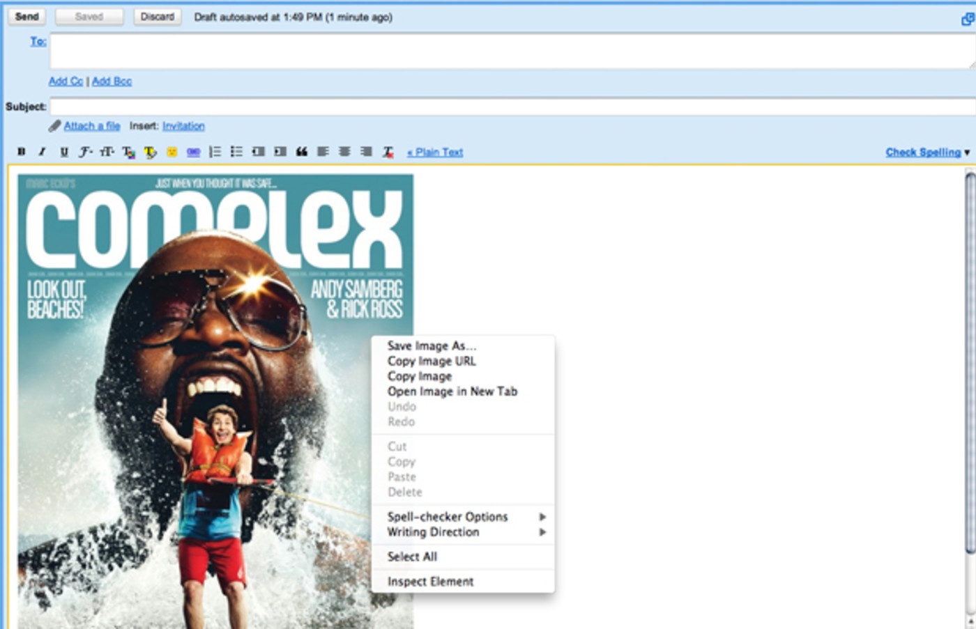 how to copy paste link in gmail