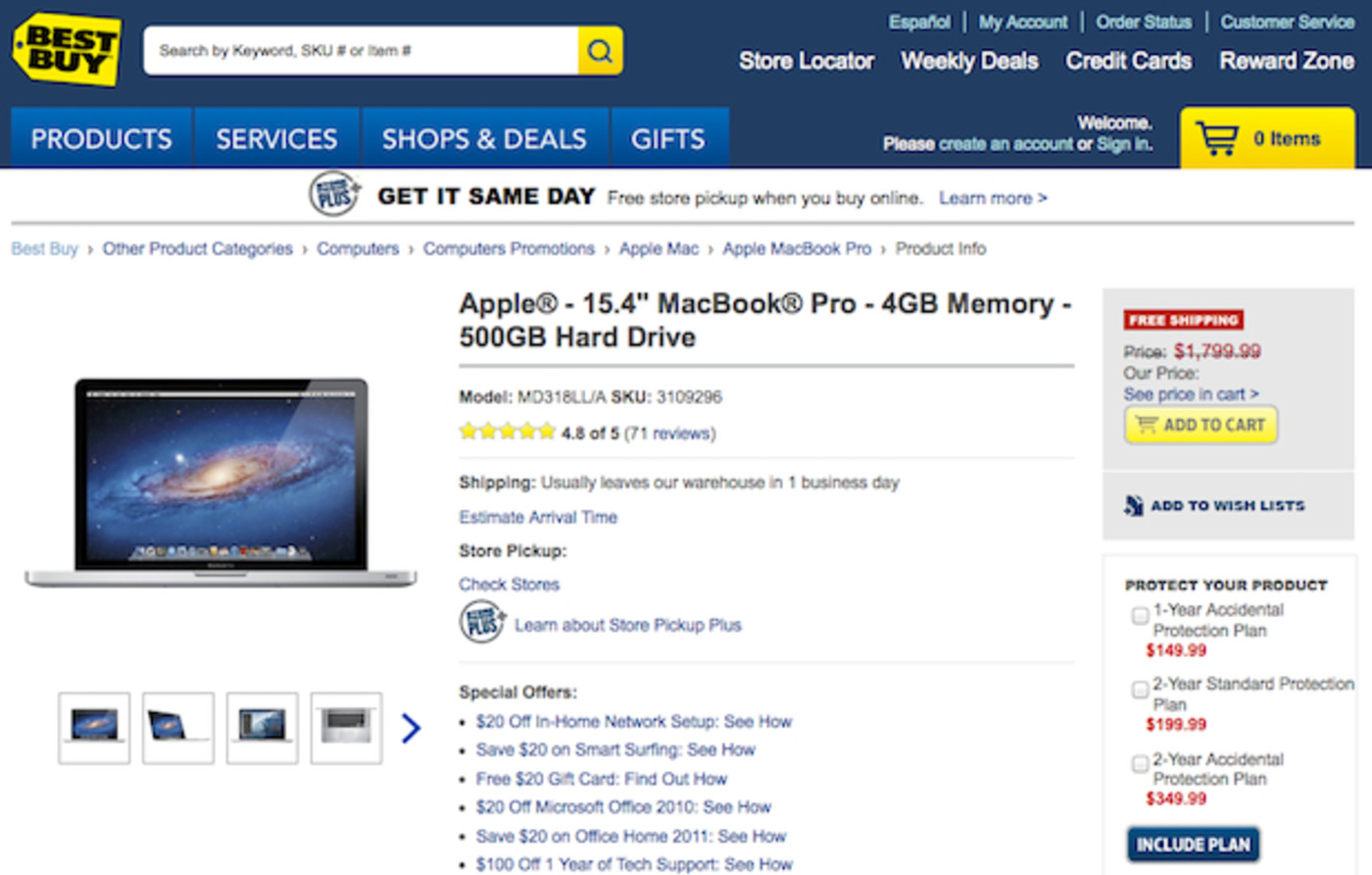 macbook pro 2010 price ebay