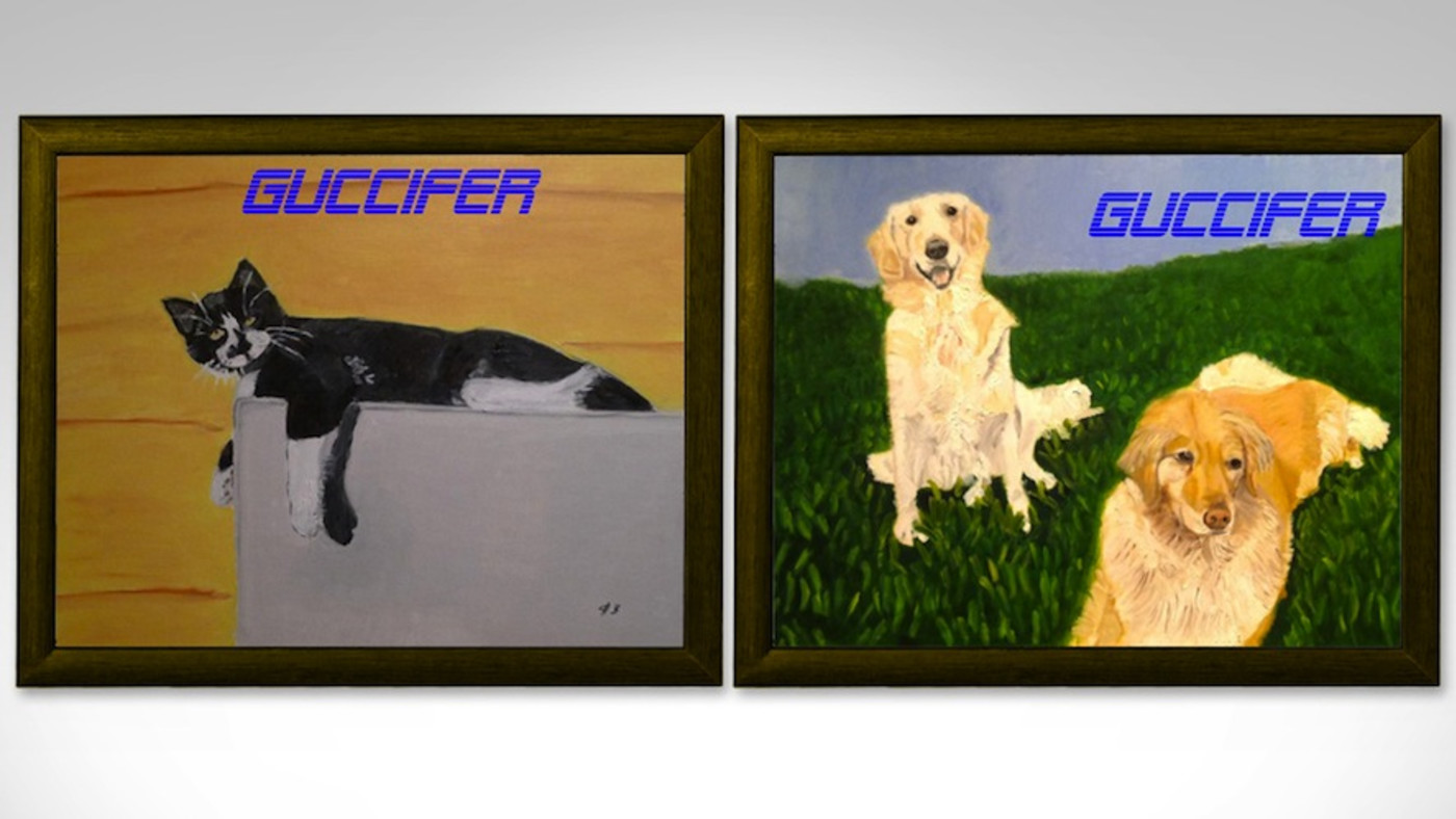 george bush paintings dog
