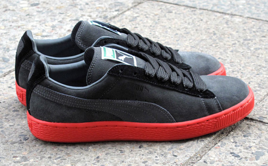 puma suede dark red