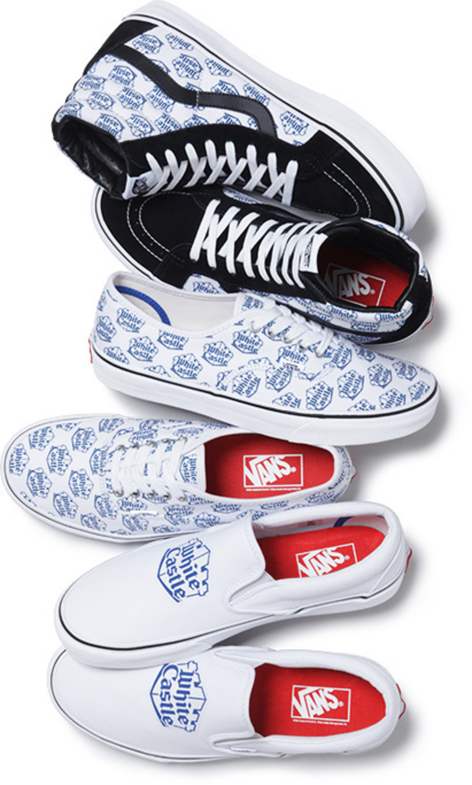 vans x supreme white castle