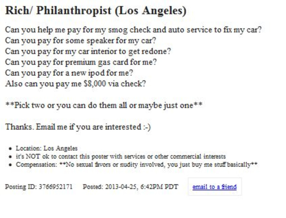 The 15 Weirdest Gigs on Craigslist Right Now Complex