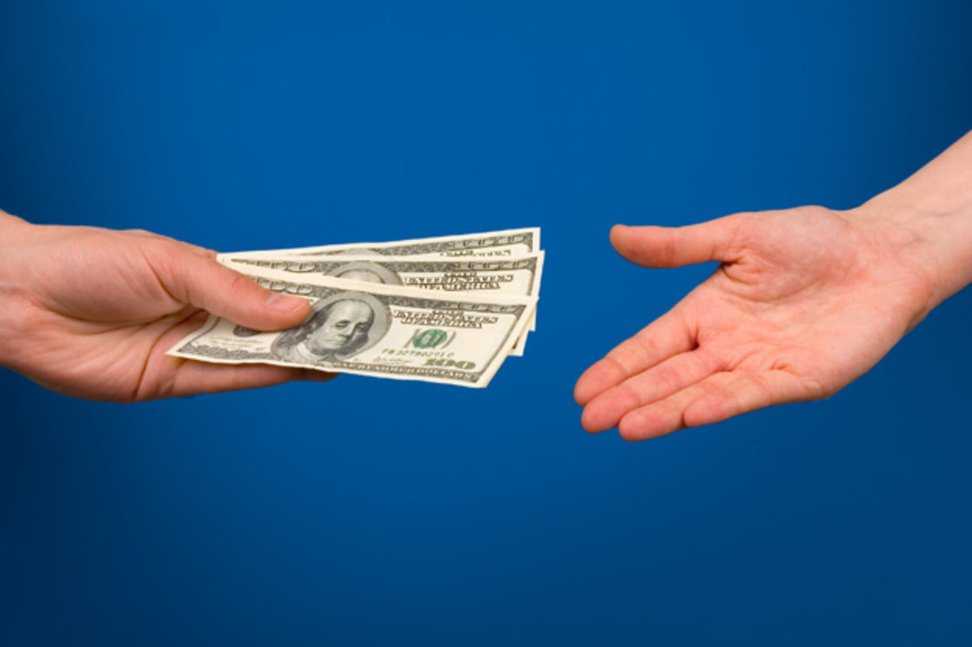 money exchanging hands