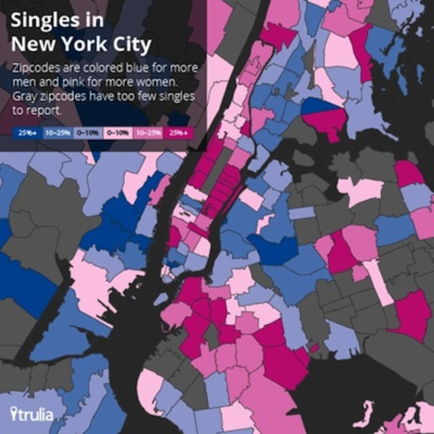 Map Shows Where NYC’s Singles Are Found Complex