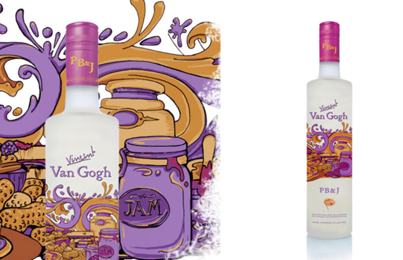Van Gogh Vodka’s Peanut Butter & Jelly Flavored Vodka Bottle Complex
