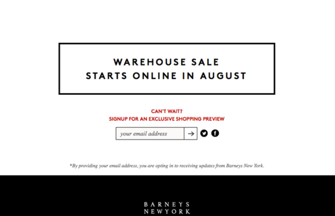 Barneys’ Warehouse Sale Going Online in August Complex