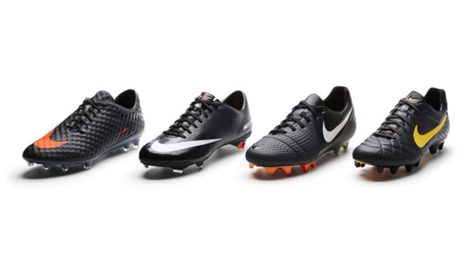 matte black soccer cleats