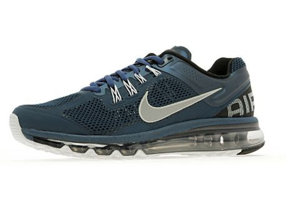 blue and silver air max