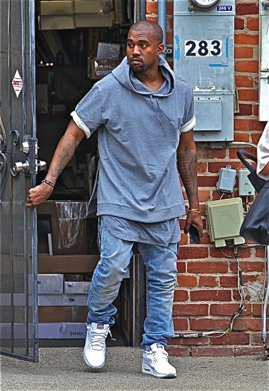 Kanye West Wears His A.P.C. Collaboration Out In Public | Complex