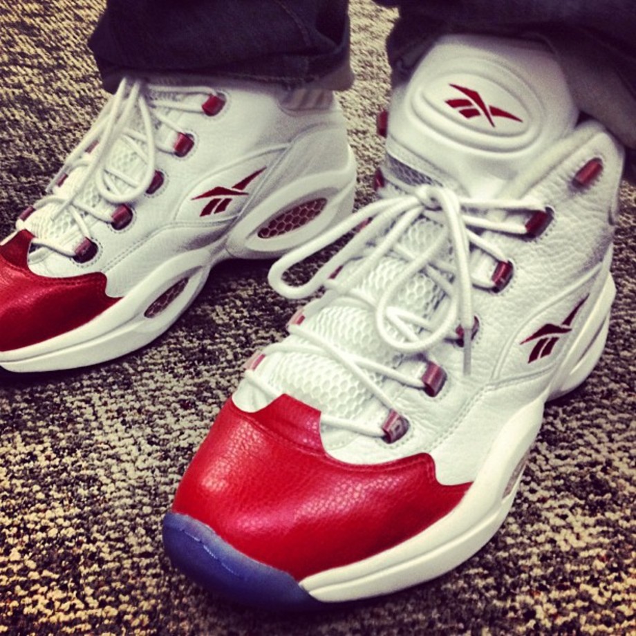 reebok question mid pearlized red