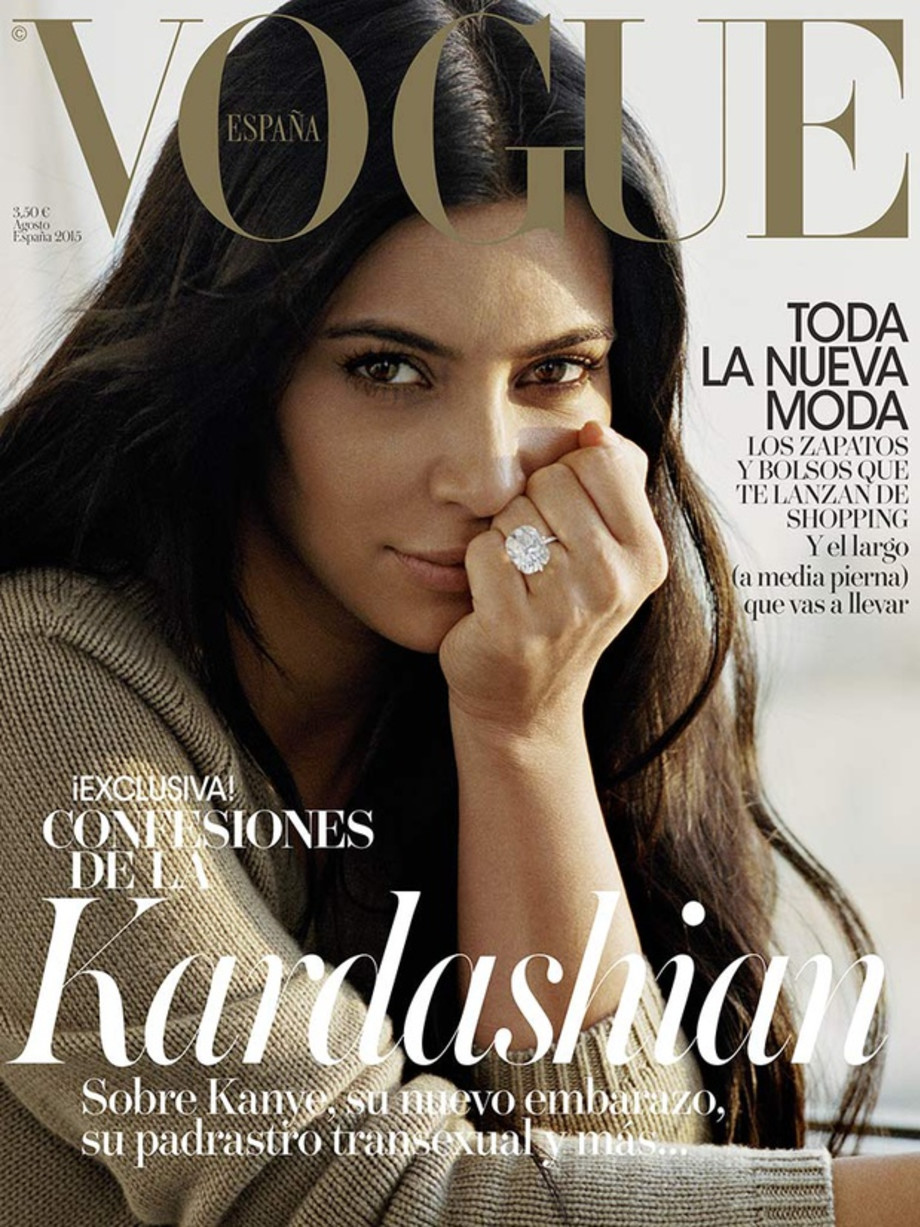 Kim Kardashian Is Completely Makeup Free On Her Latest Vogue