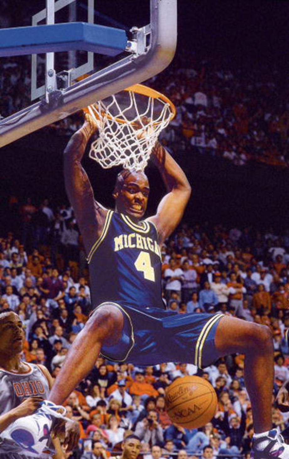 yellow and blue chris webber shoes 1994