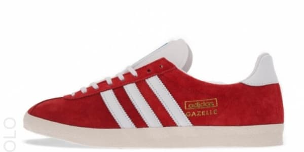 adidas gazelle white and red