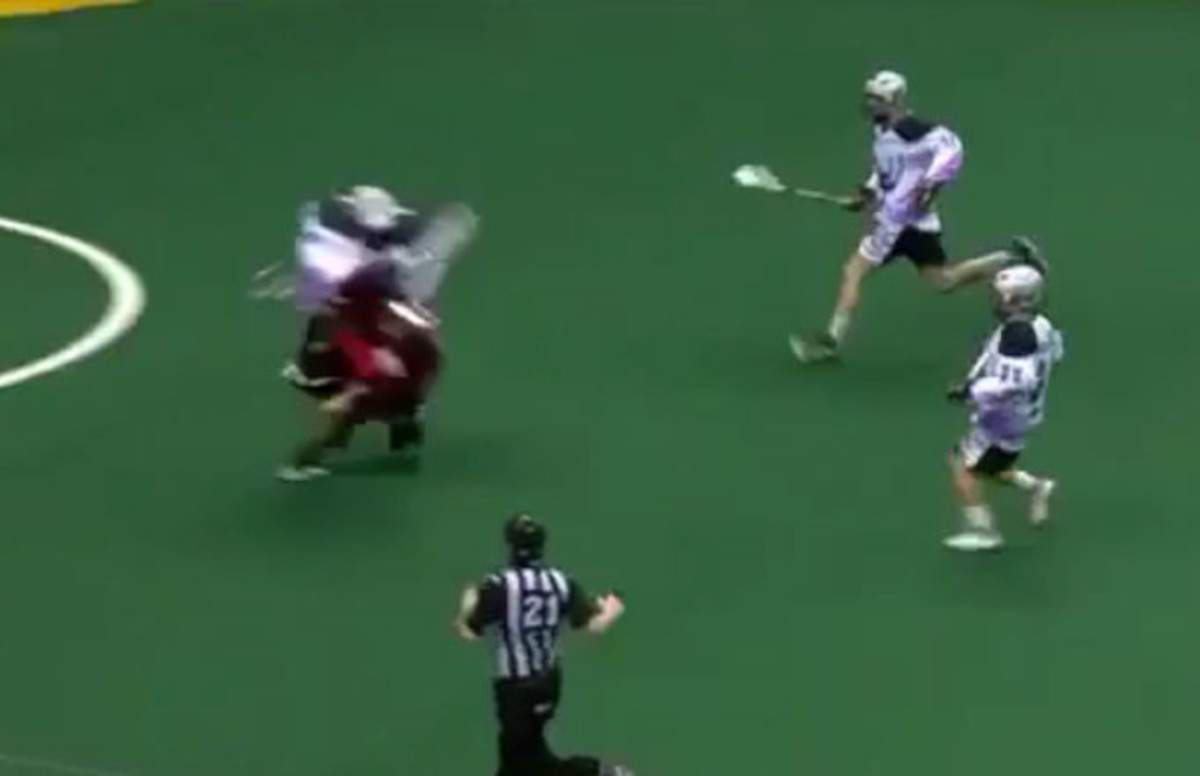 Lacrosse Goalie Absolutely Annihilates Unsuspecting Opponent Complex