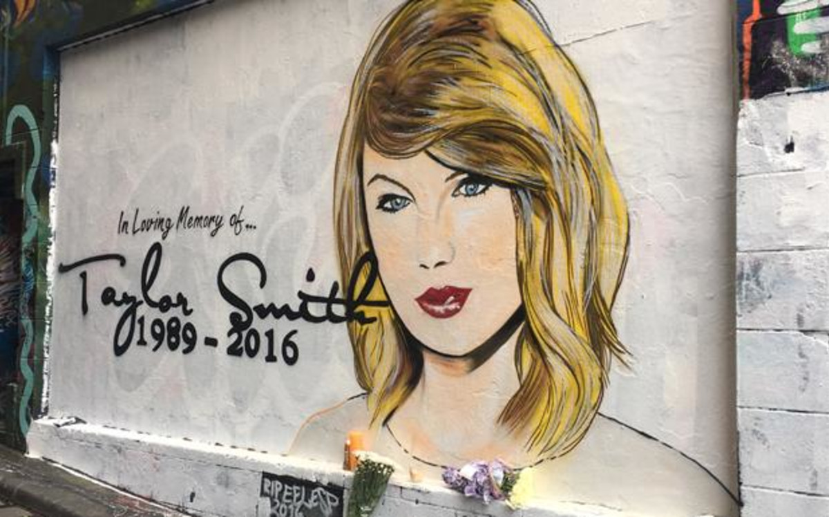 R.I.P Taylor Swift Mural Pops Up In Melbourne’s Hosier Lane Complex AU