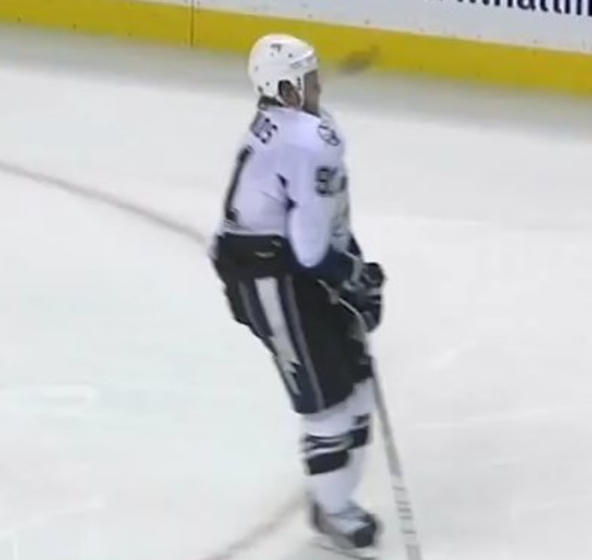 Watch Hockey Player Takes a Puck to the Face Complex