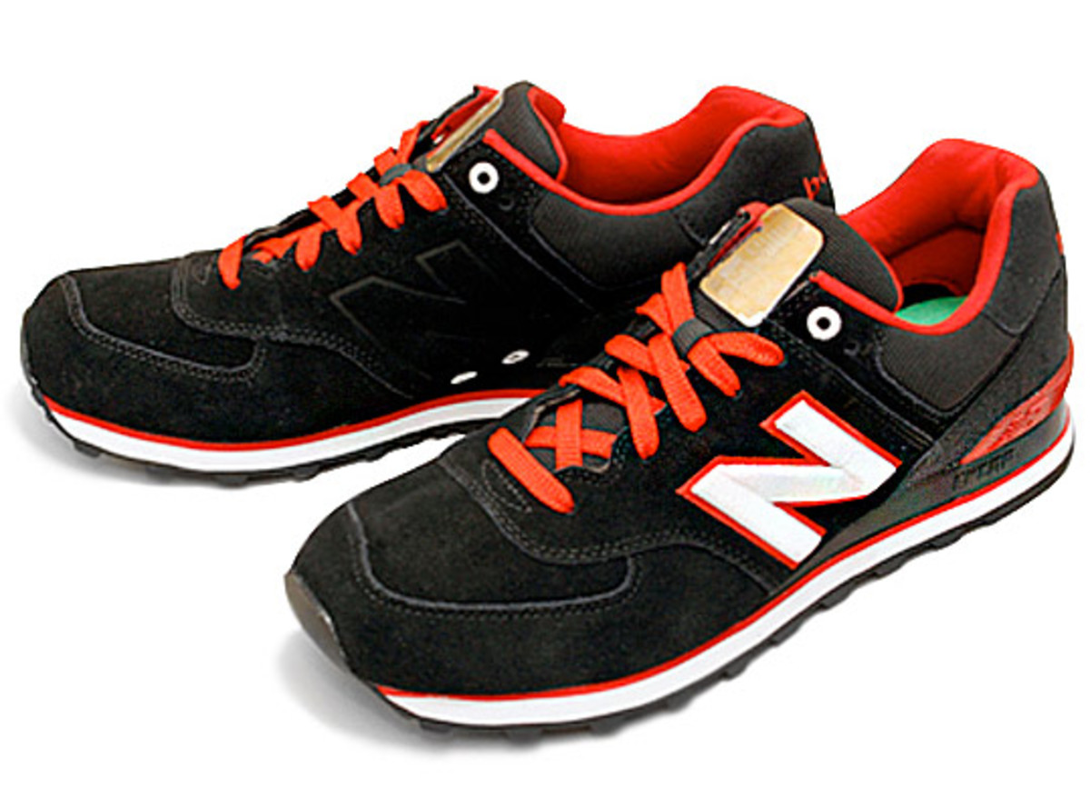 new balance ml574 black red