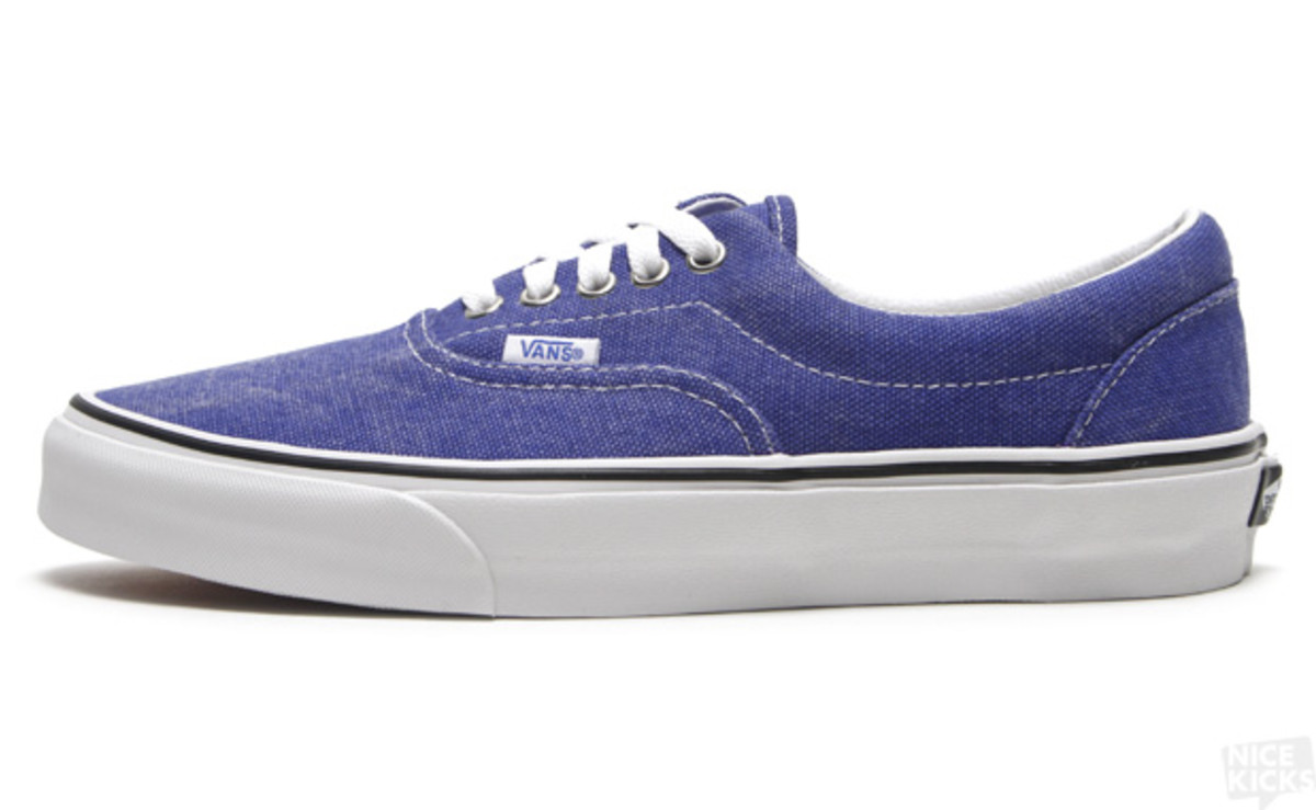 vans blue with brown leather