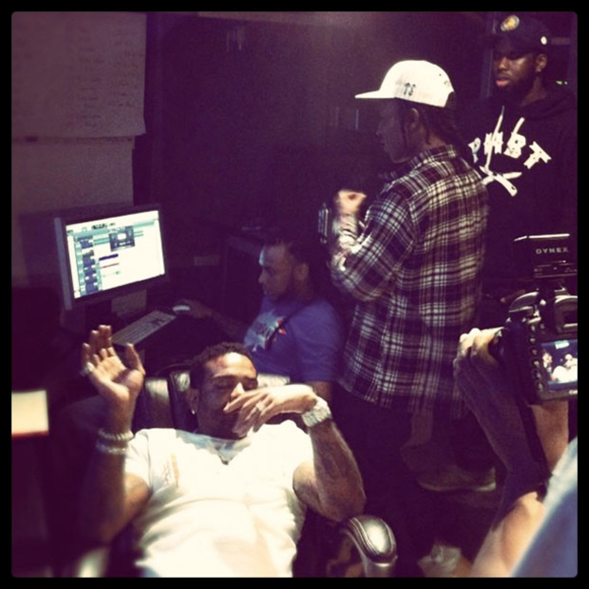 Jim Jones and ASAP Rocky in the Studio Complex