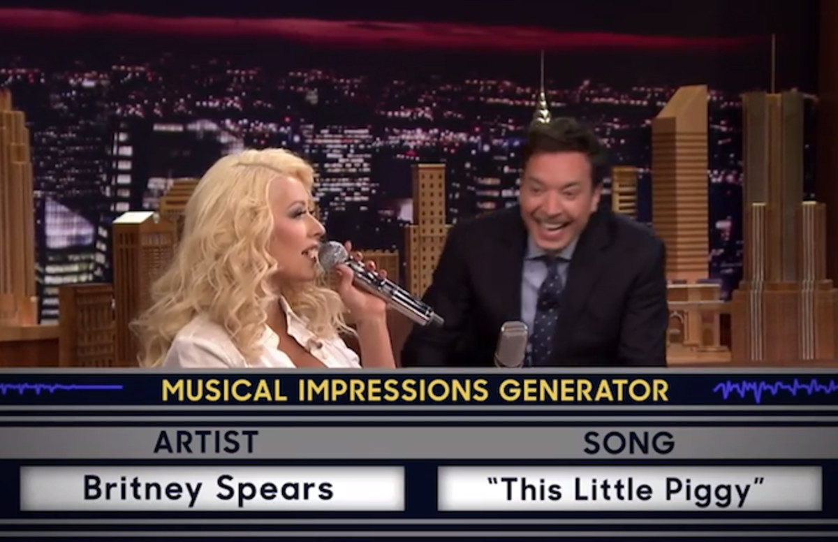 Christina Aguilera Does an Ace Britney Spears Impression on "Jimmy Fallon" | Complex