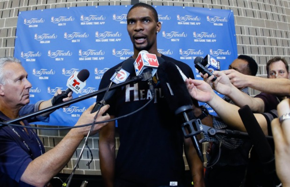 Chris Bosh Took Two Showers After Game 1 of the NBA Finals, Just in Case You Were Wondering