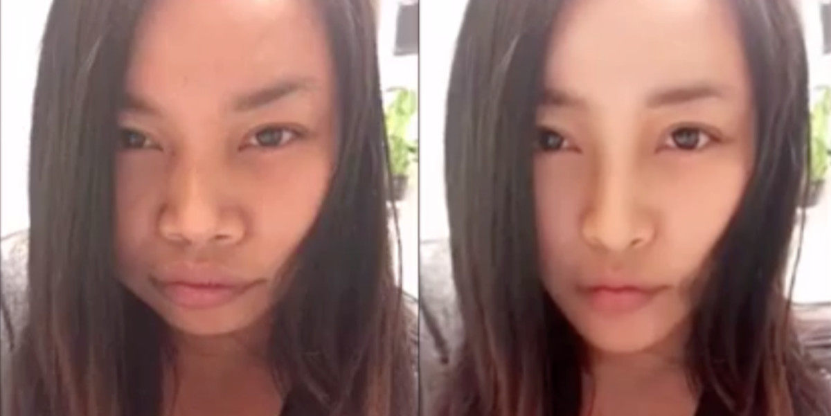 Watch This Woman Totally Transform Her Face with a Selfie Retouching