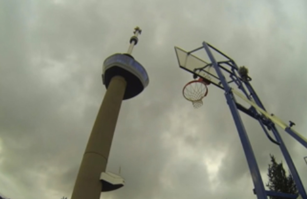 Clip of the Morning A New Record for Highest Basketball Shot Has Been