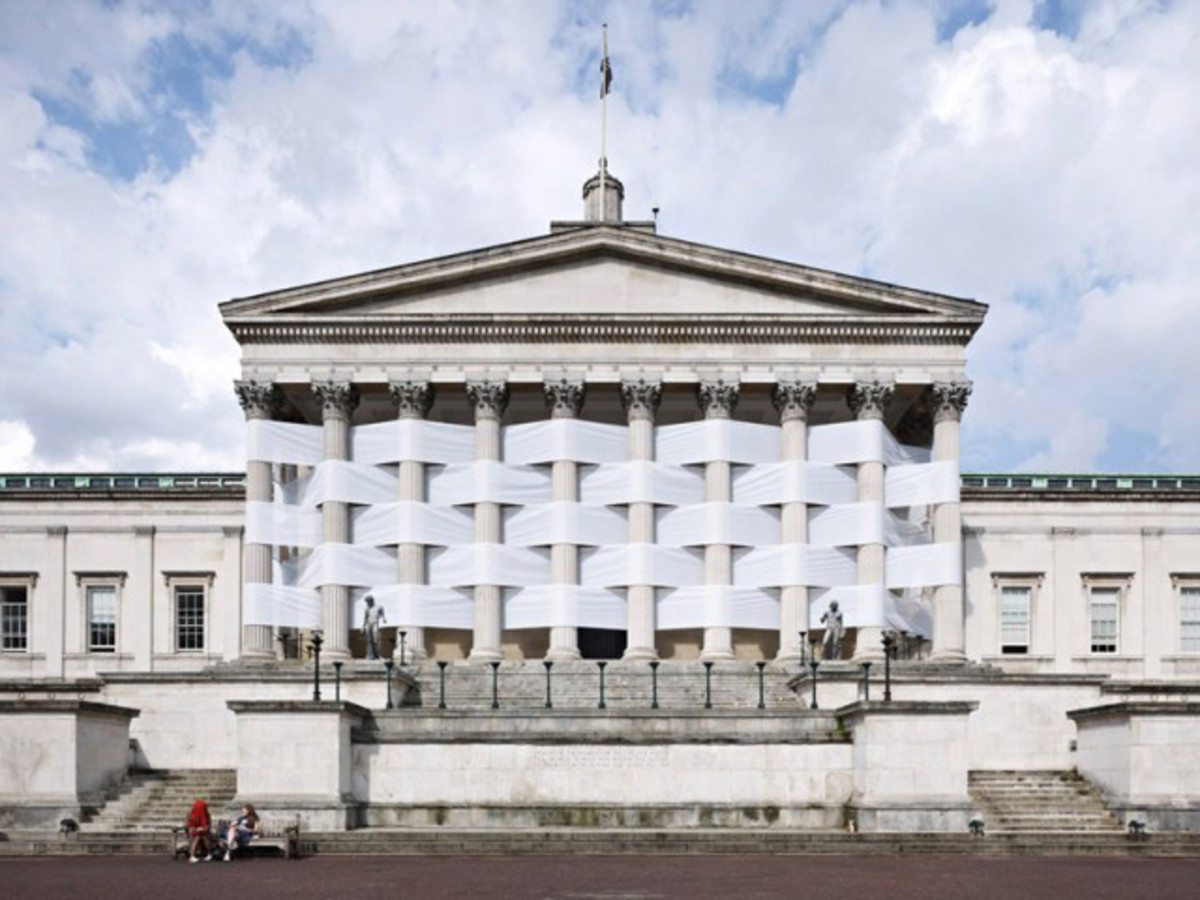 The Woven Portico Installation At University College London Complex