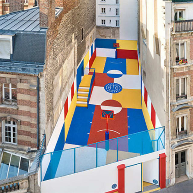 Pigalle Unveils a Vibrant Basketball Court Set in Between Paris ...