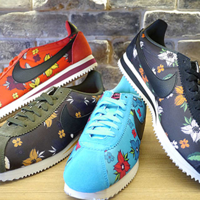 men's nike cortez basic floral casual shoes